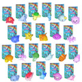 Colorful sea-animal mini squishies with individually wrapped bags