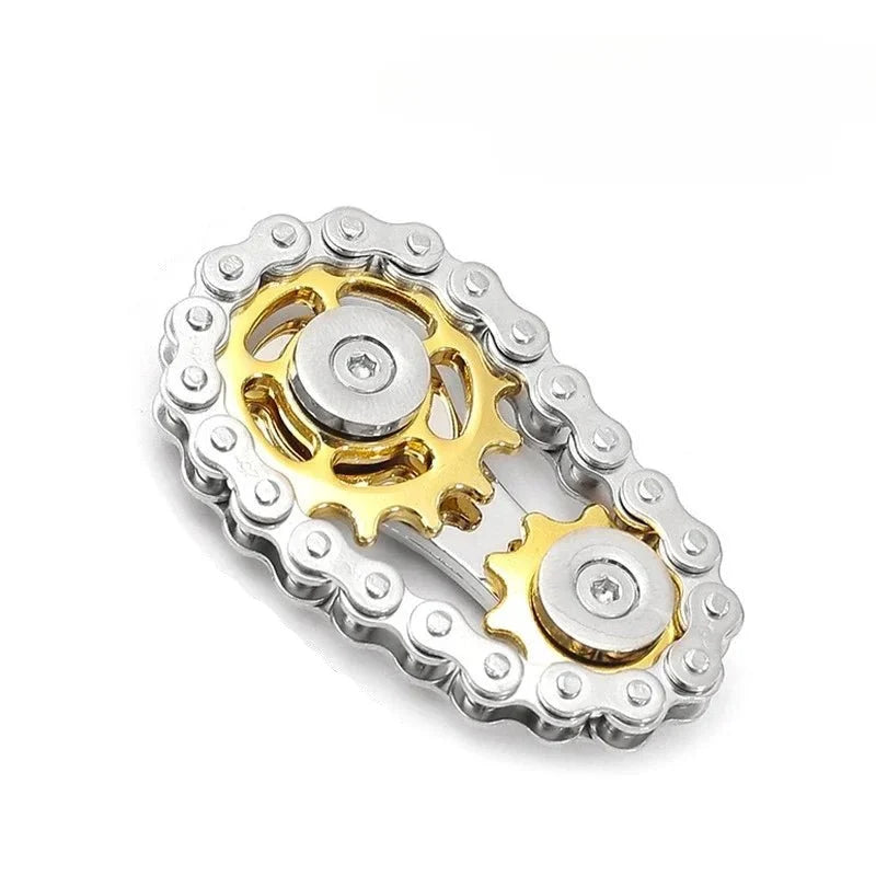Metal Fidget Spinner | Chain & Gear