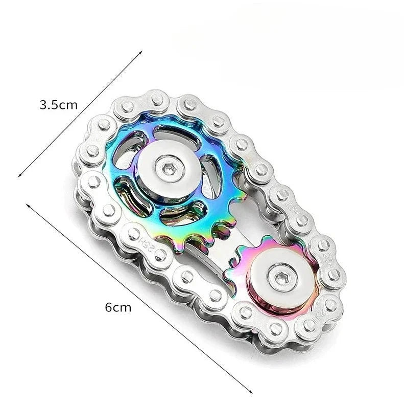 Metal Fidget Spinner | Chain & Gear