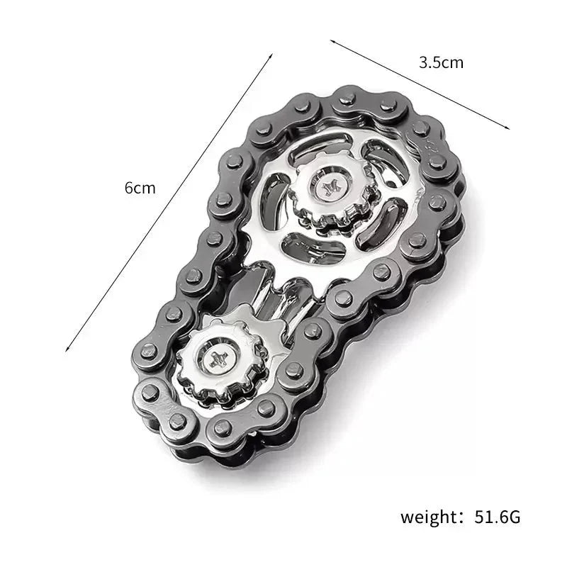 Metal Fidget Spinner | Chain & Gear