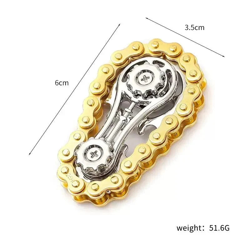 Metal Fidget Spinner | Chain & Gear