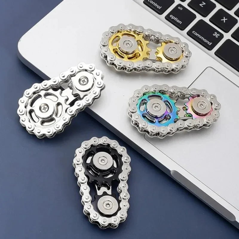 Metal Fidget Spinner | Chain & Gear