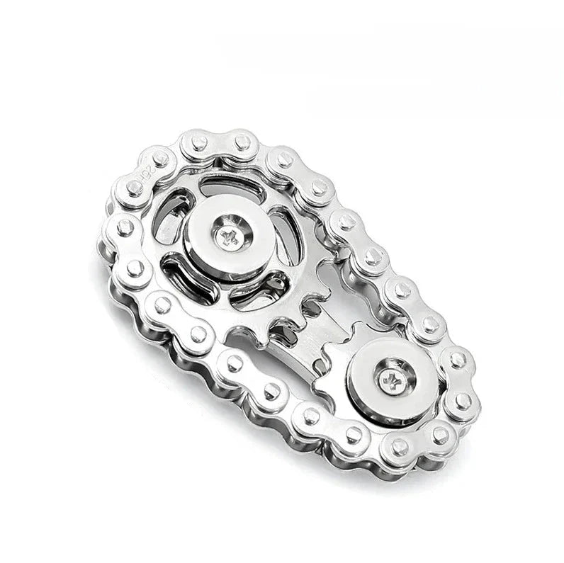 Metal Fidget Spinner | Chain & Gear